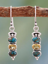 Load image into Gallery viewer, Vintage Fashion Creative Turquoise Long Earrings
