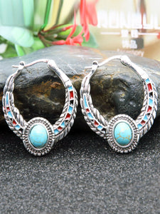 Fashion Inlaid Turquoise Earrings