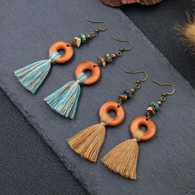 Load image into Gallery viewer, Vintage Tassel Round Alloy Earrings
