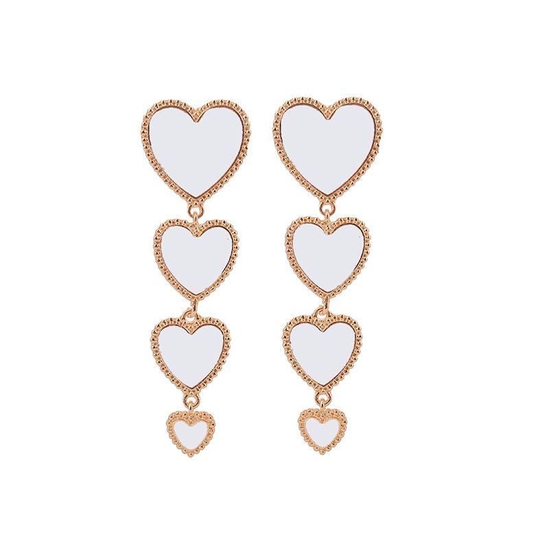 Vintage Love Heart-shaped Long Earrings