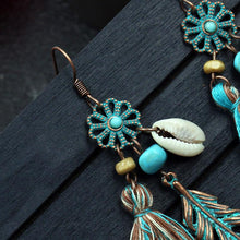 Load image into Gallery viewer, Fashion Hollow Carved Alloy Tassel Earrings
